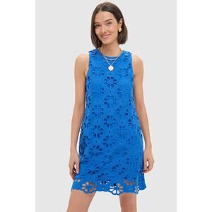 Tuckernuck Sapphire Blue Lace Marlowe  Dress
